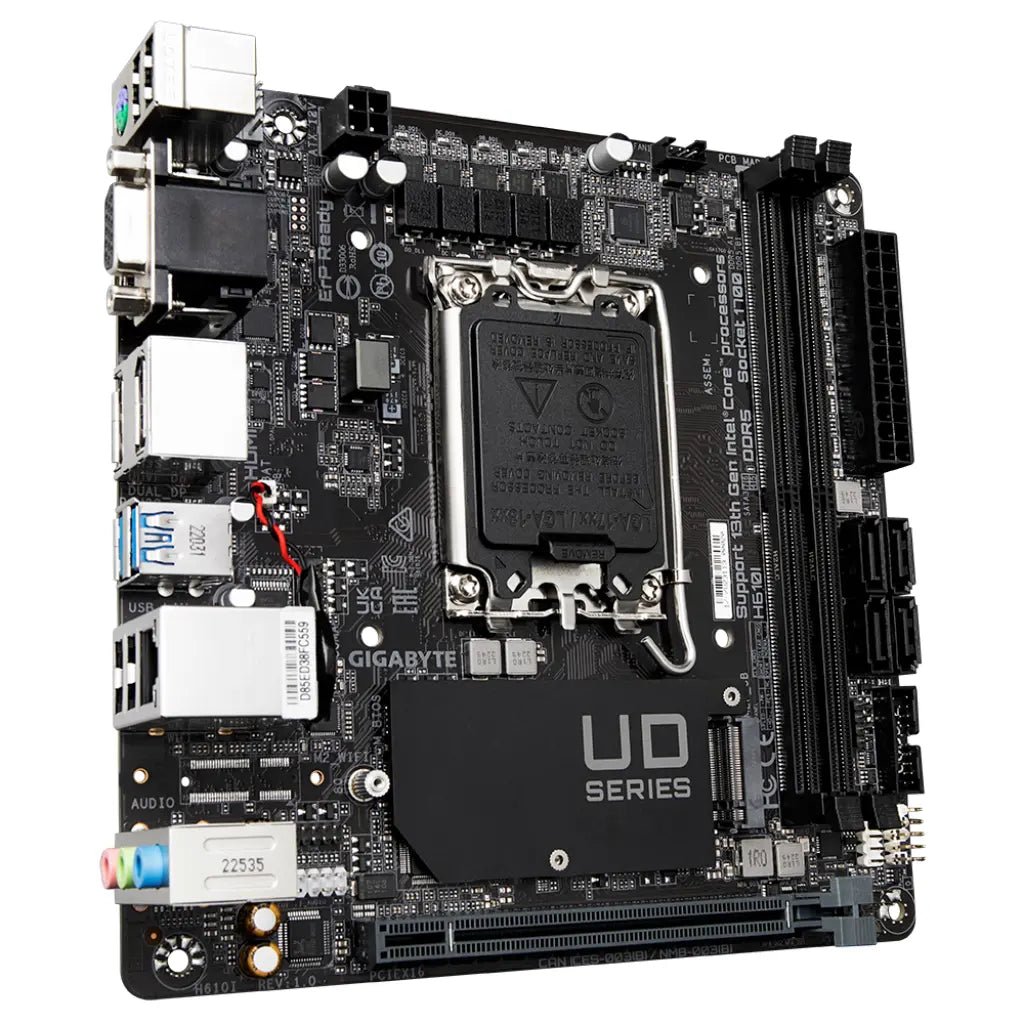 Gigabyte H610I Intel H610 LGA1700 DDR5 Mini-ITX Motherboard for 12th/13th/14th Gen Intel Core Processors