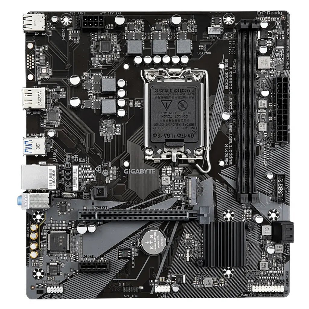 Gigabyte H610M K Intel H610 LGA1700 DDR4 Micro-ATX Motherboard for 12th/13th/14th Gen Intel Core Processors
