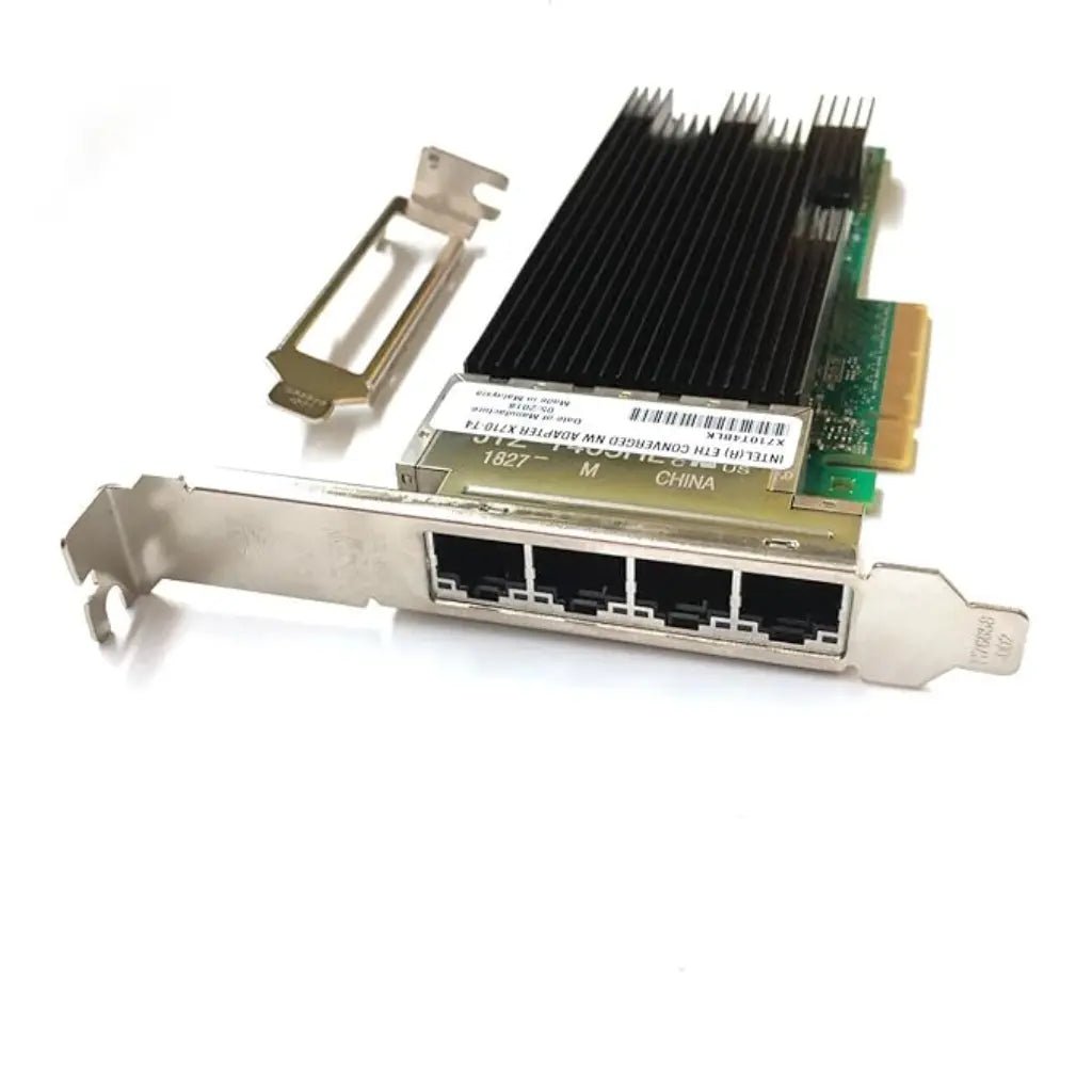 Intel X710-T4 Quad-Port 10GBASE-T PCIe 3.0 x8 RJ45 Ethernet Network Adapter - High Performance Server NIC