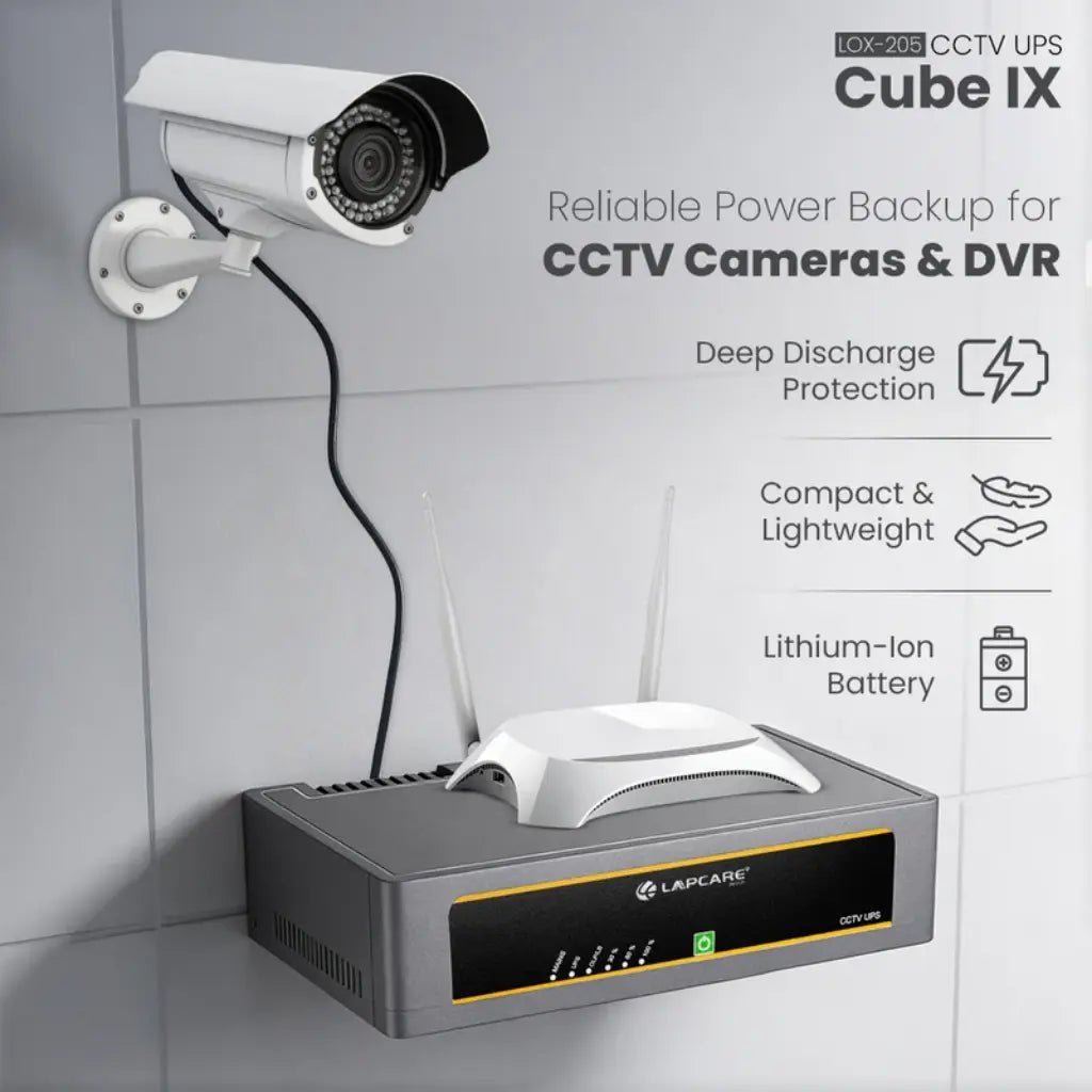 Lapcare CUB-IX 12V CCTV UPS with 5.2Ah Lithium-Ion Battery Backup (LOLCUP9959)