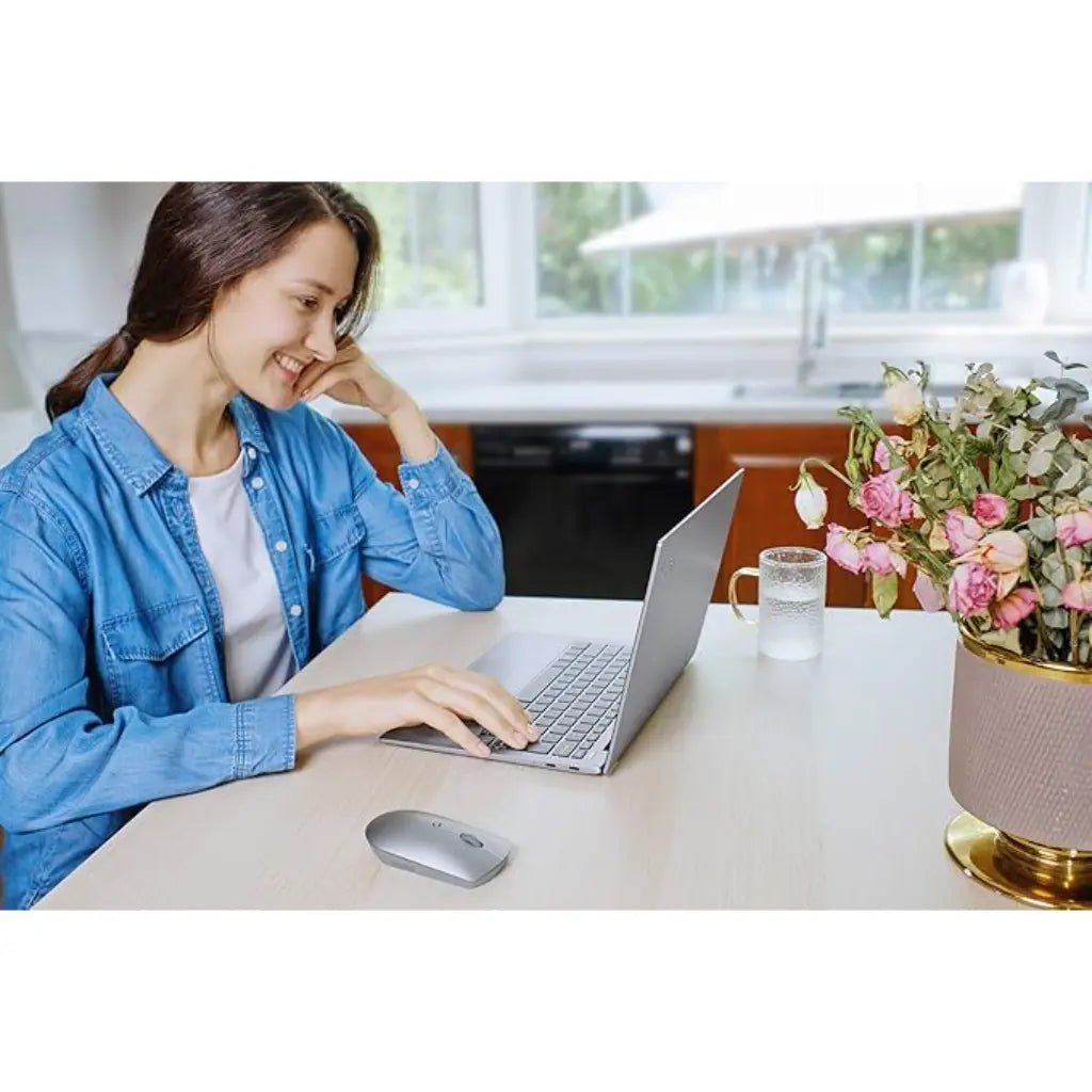 Lenovo 600 Bluetooth Silent Mouse with Dual Device Connectivity and Silent Clicks - Iron Grey