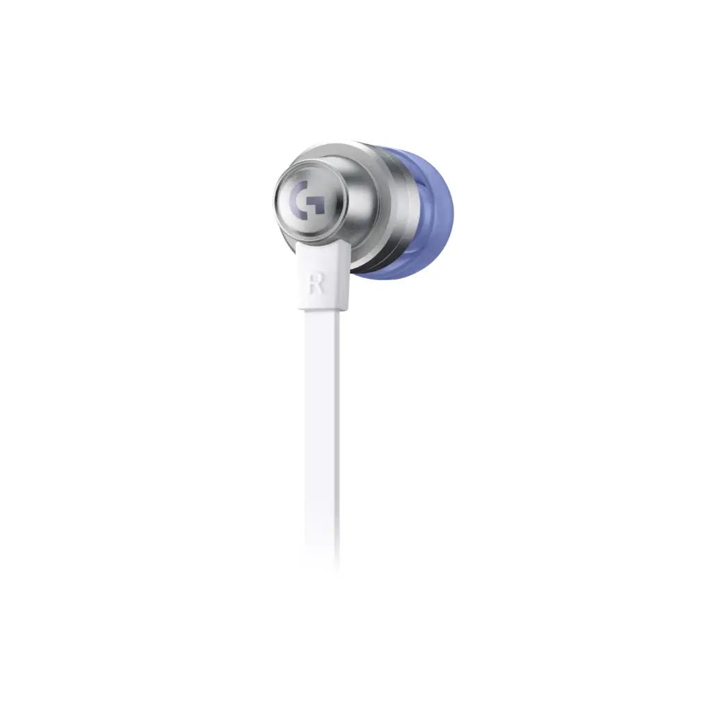 Logitech G333 Wired Gaming Earphones with Dual Dynamic Drivers and In-Line Microphone - White