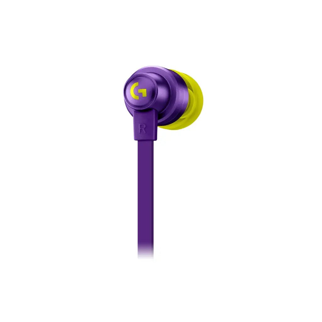 Logitech G333 Wired Gaming Earphones with Dual Dynamic Drivers and In-Line Microphone - Purple