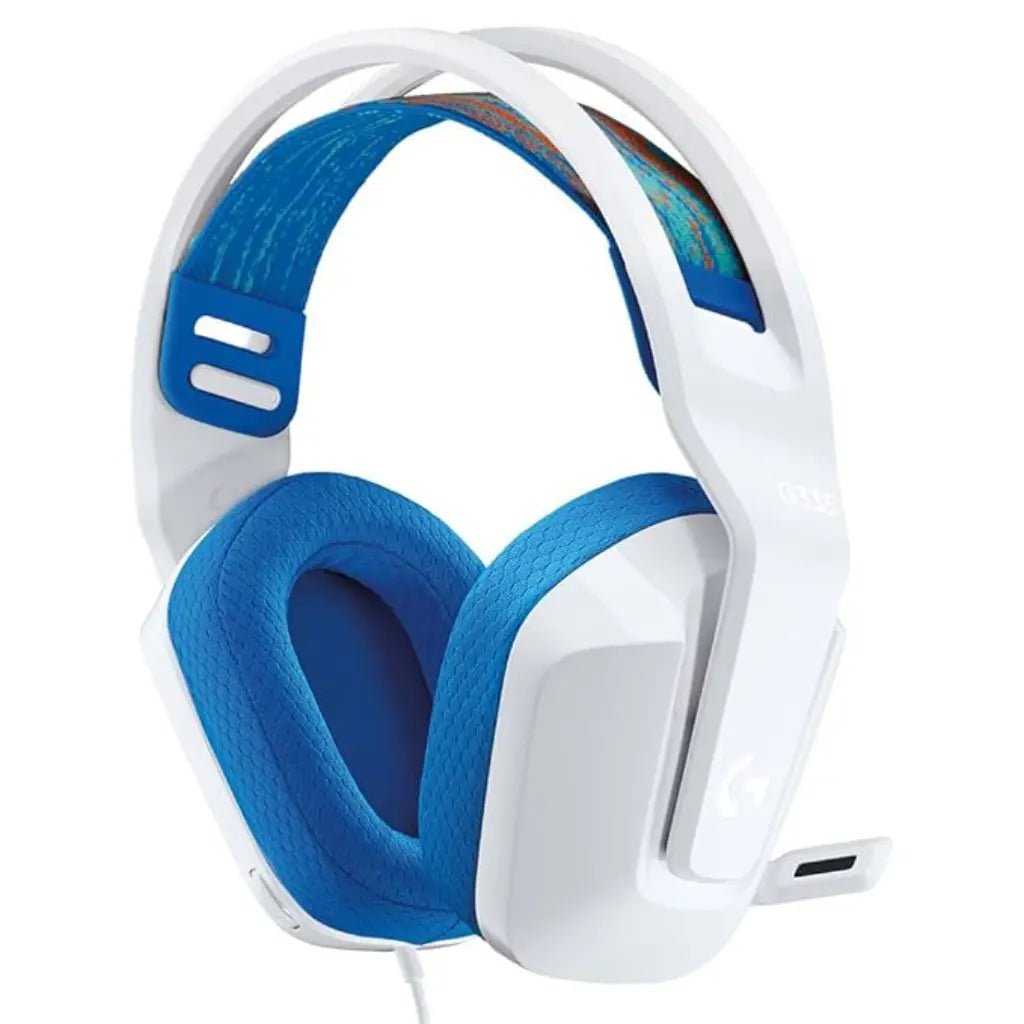 Logitech G335 Wired Lightweight Gaming Headset with Flip-to-Mute Microphone - White