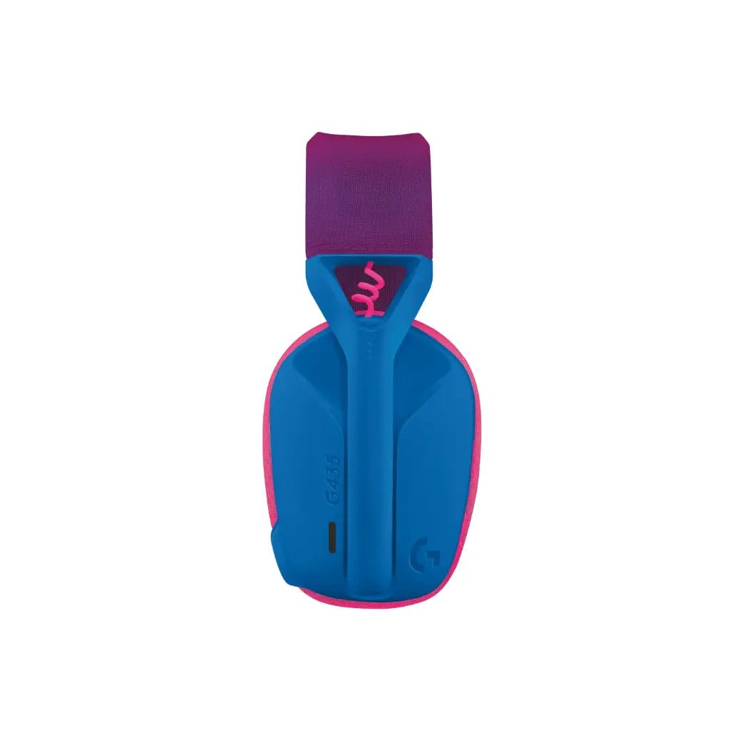 Logitech G435 LIGHTSPEED Wireless and Bluetooth Gaming Headset with 18-Hour Battery Life - Blue and Raspberry