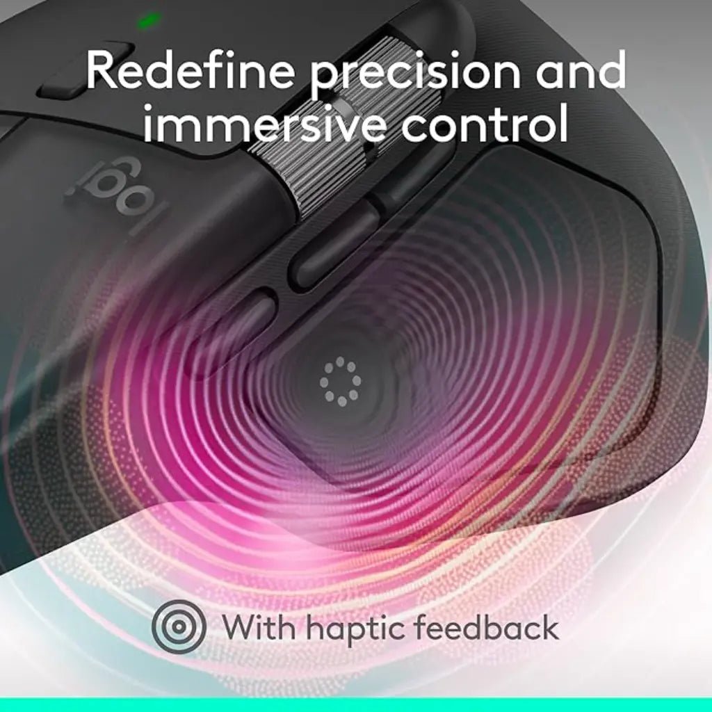 Logitech MX Master 4 Advanced Ergonomic Wireless Mouse with Haptic Feedback and MagSpeed Scroll Wheel