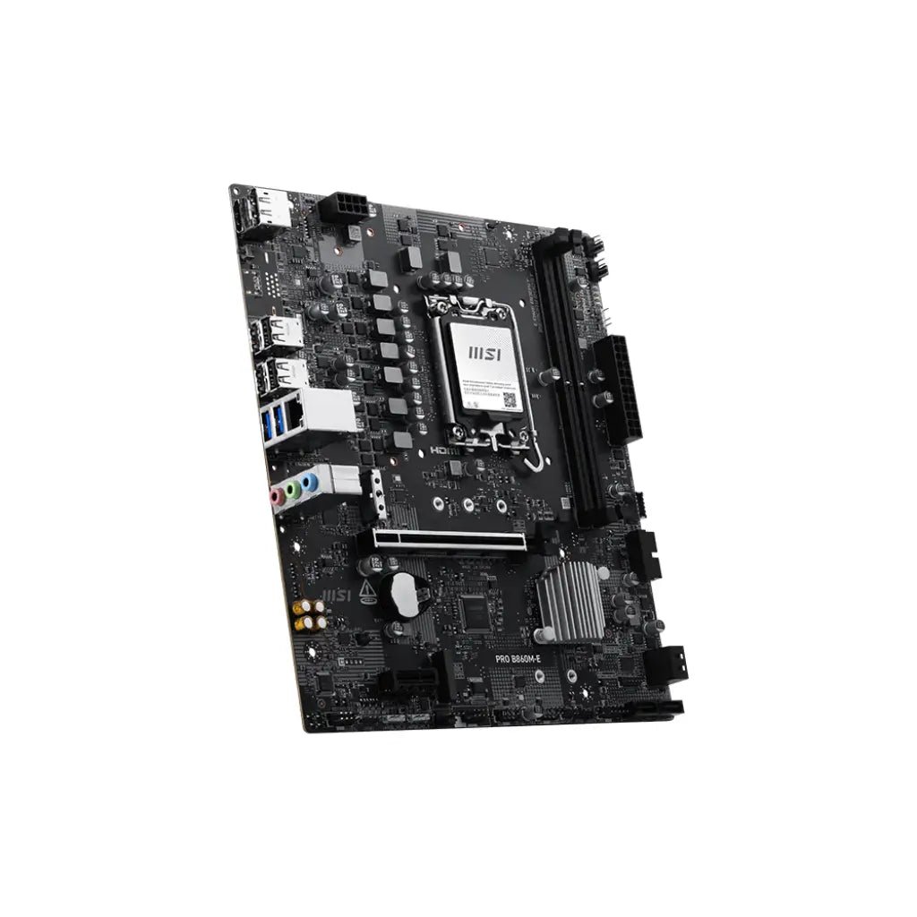 MSI PRO B860M-E Intel B860 Chipset LGA1851 Socket DDR5 Micro-ATX Motherboard