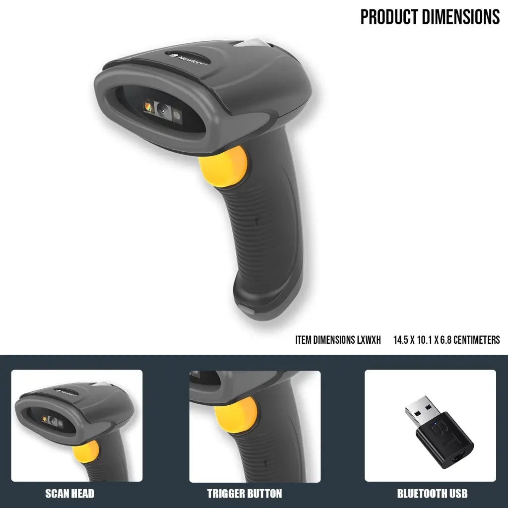 Newland HR2081-BT Wireless 2D Barcode Scanner with Bluetooth 5.0 Connectivity