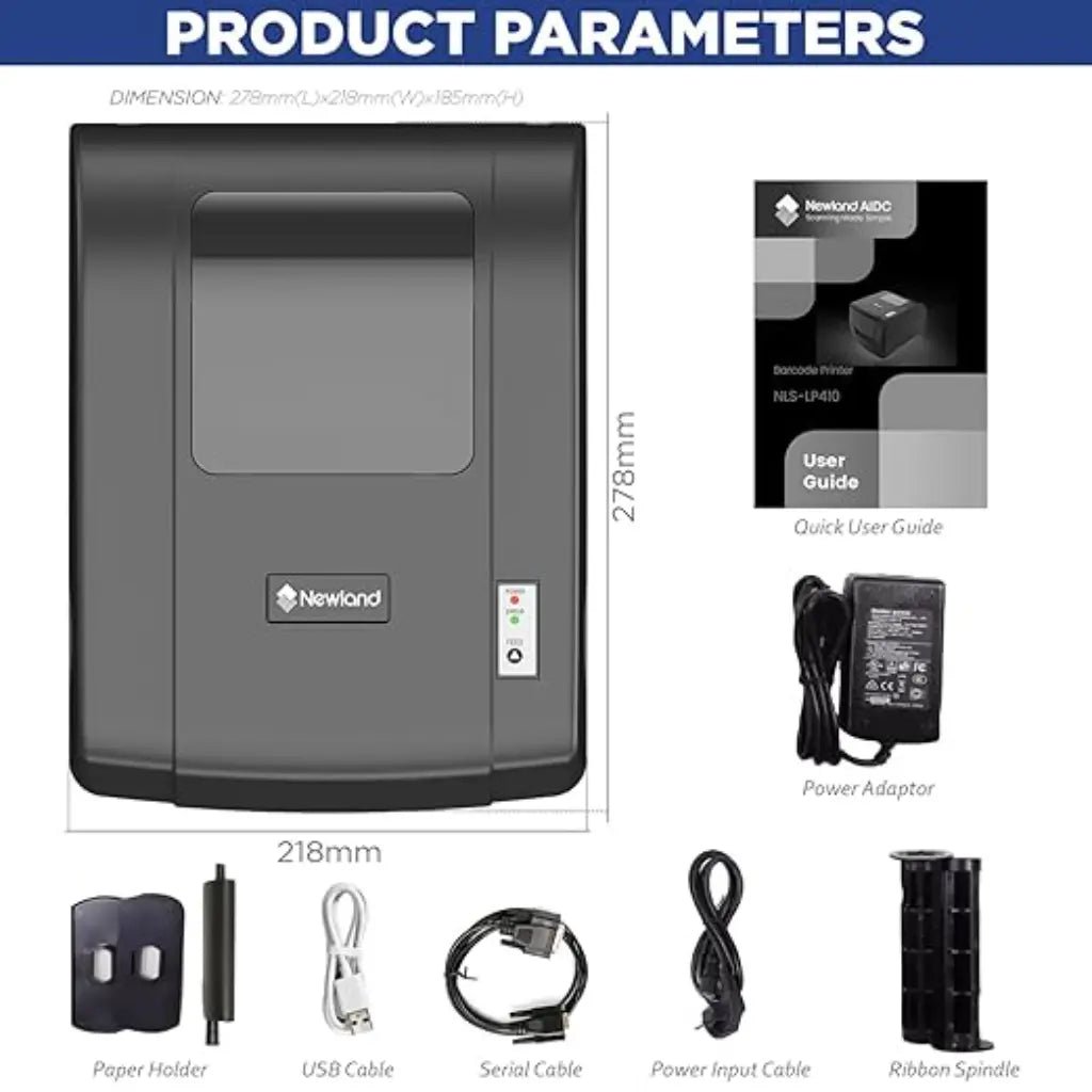 Newland NLS-LP410-IN 4-Inch Desktop Thermal Barcode and Shipping Label Printer
