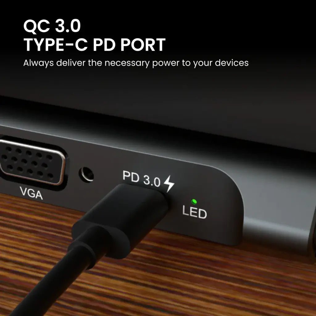 Portronics Mport 13C (POR 1763) 13-in-1 USB-C Docking Station with 4K HDMI Output and Multi-Port Connectivity