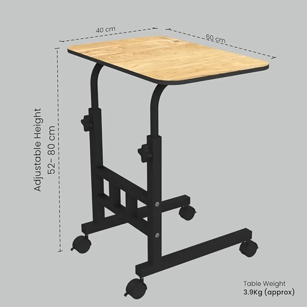 Portronics My Buddy D POR 1376 Ergonomic Adjustable Portable Laptop Desk with Rolling Wheels