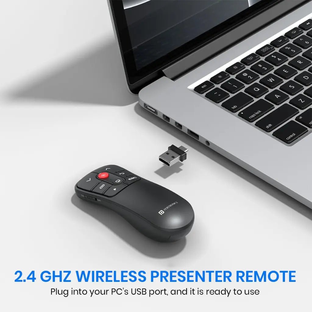 Portronics SlideMate POR 2188 Wireless Presentation Remote with Integrated Red Laser Pointer