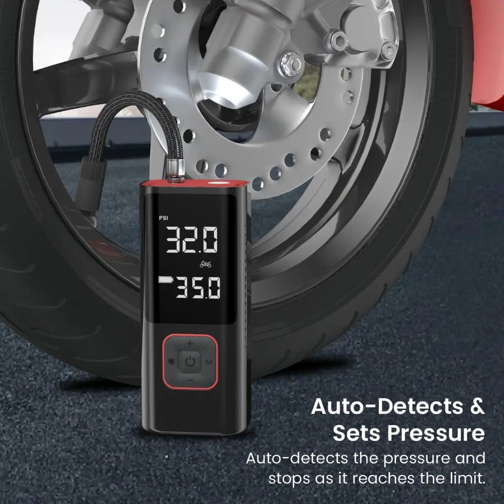 Portronics Vayu 2.0 Portable Rechargeable Tyre Inflator with 150 PSI Capacity