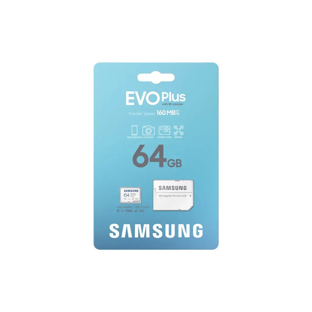 Samsung EVO Plus 64GB microSDXC UHS-I Memory Card with Adapter