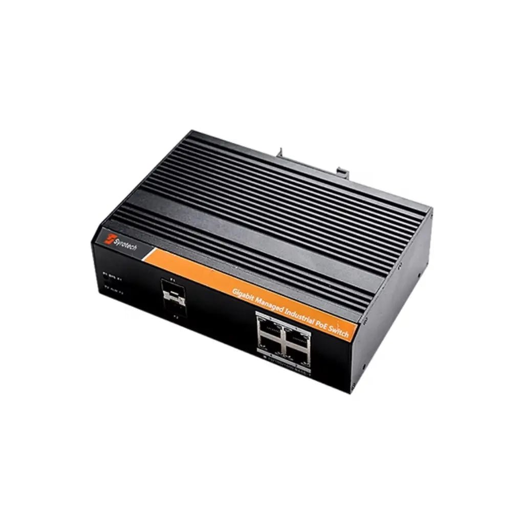 Syrotech SY-4000P-2S-IND Industrial Gigabit PoE Switch with 4 PoE Ports and 2 SFP Uplink Ports