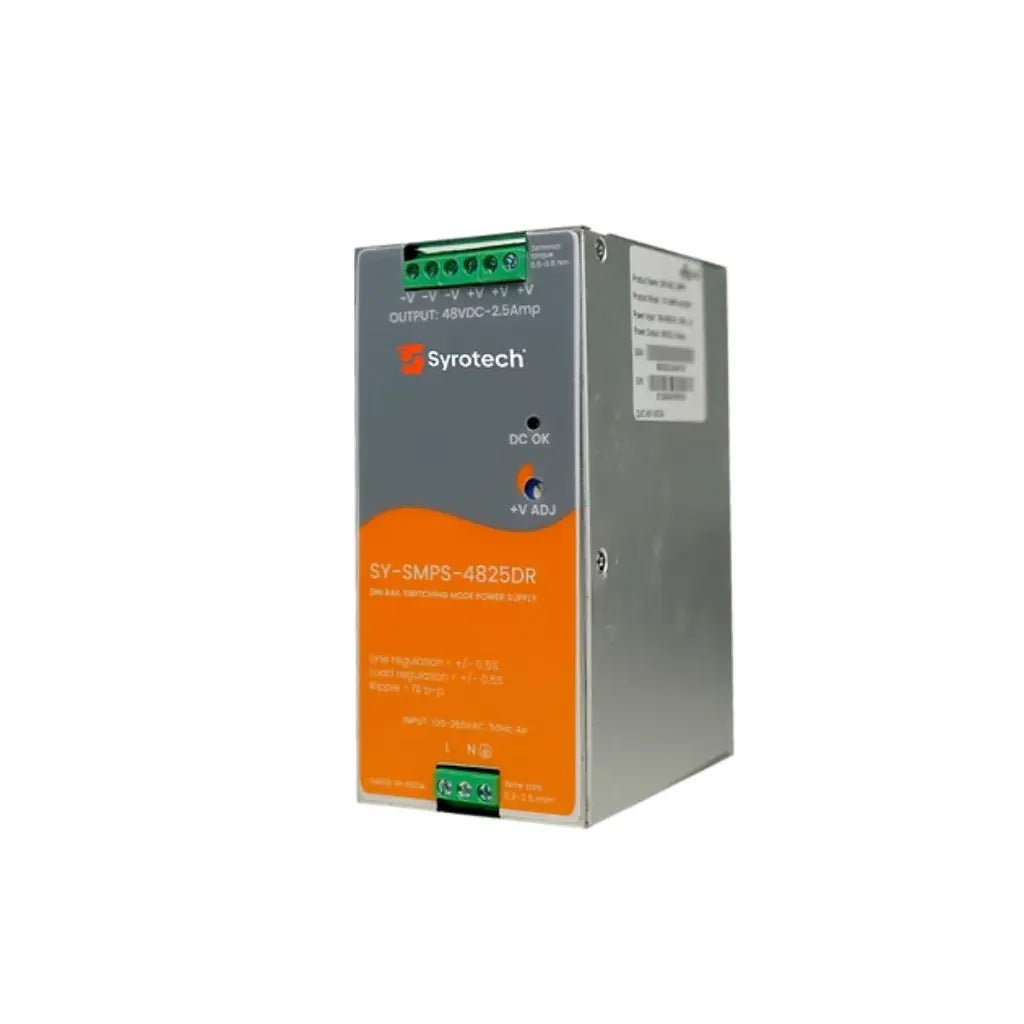 Syrotech SY-SMPS-4825DR 120W 48V 2.5A DIN Rail Mount Industrial Power Supply