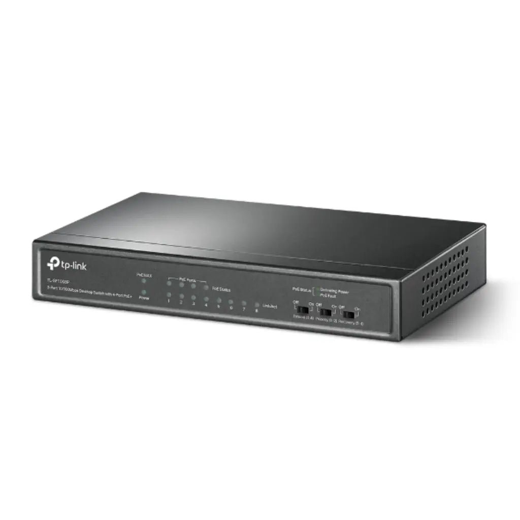 TP-Link TL-SF1008P V7 8-Port 10/100Mbps Desktop Switch with 4 PoE+ Ports (Power over Ethernet)
