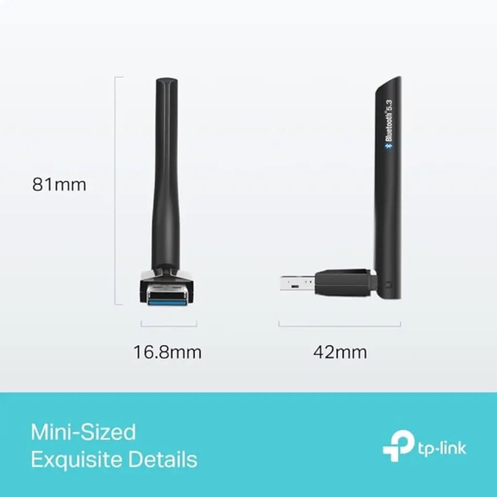TP-Link UB500 Plus Long Range Bluetooth 5.3 USB Adapter with Adjustable Antenna for Windows PCs - High Performance Wireless Connectivity