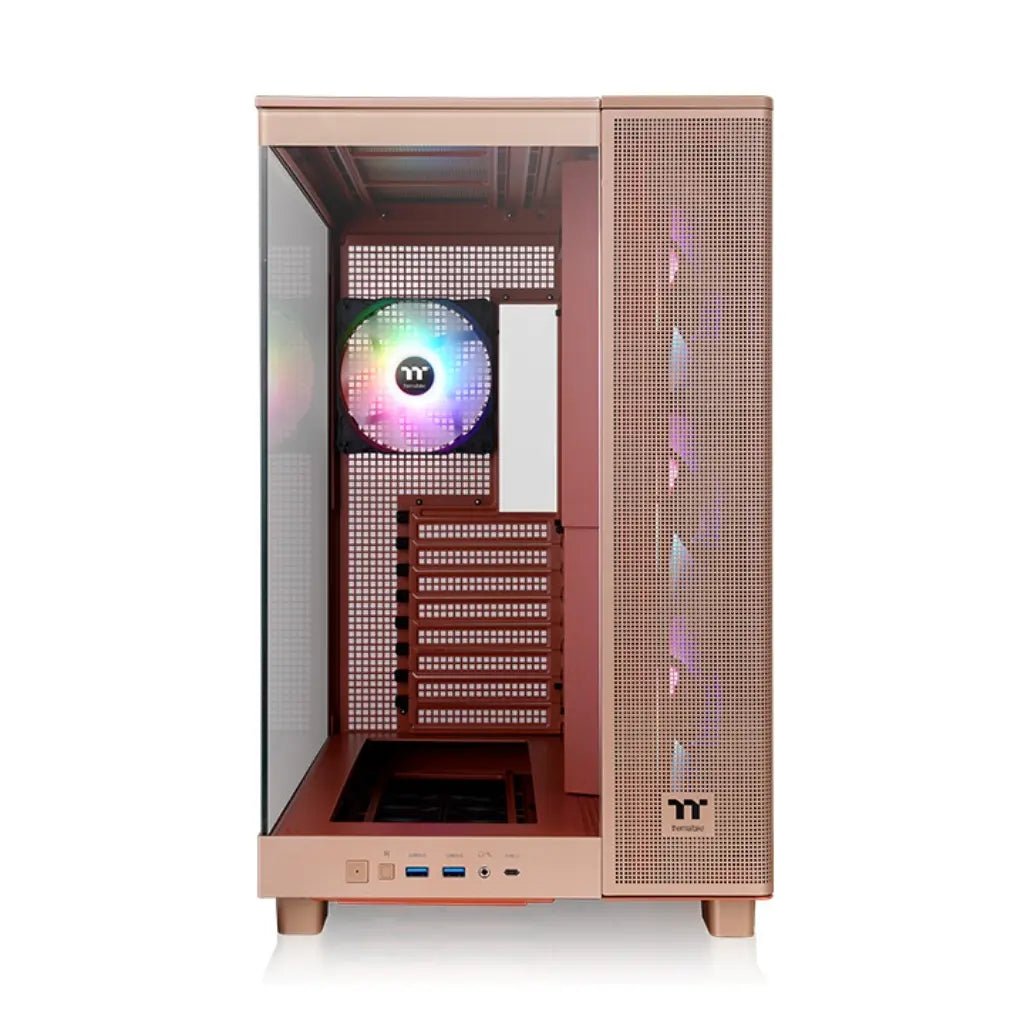 Thermaltake View 380 XL TG ARGB ATX Mid Tower Tempered Glass PC Case - Gravel Sand Edition