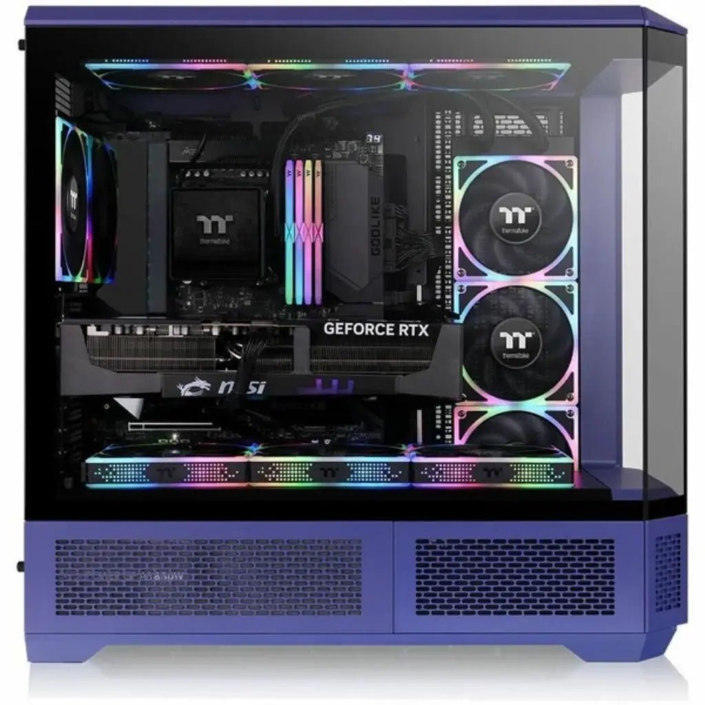 Thermaltake View 600 TG E-ATX Full Tower Computer Case with 4 Tempered Glass Panels - Future Dusk Edition