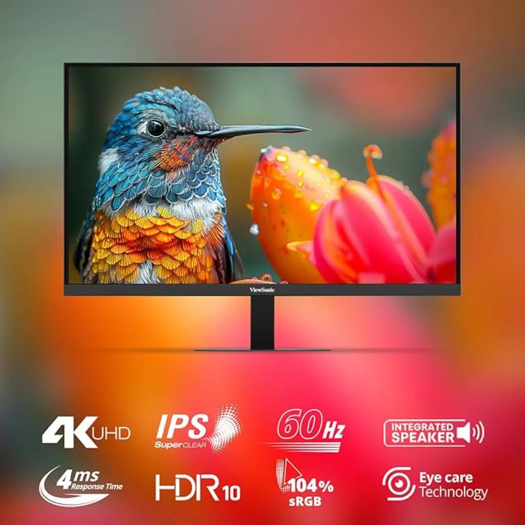 ViewSonic 27-inch 4K UHD IPS Monitor with HDR10 and Built-in Speakers (VA2708-4K-MHD)
