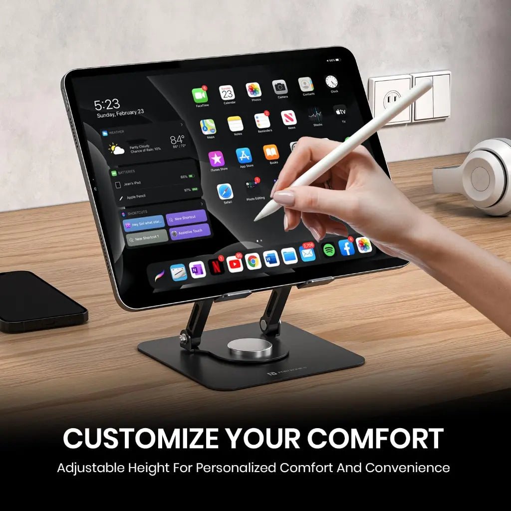 Portronics My Buddy A1 360-Degree Rotating Metal Stand for Tablets and Smartphones