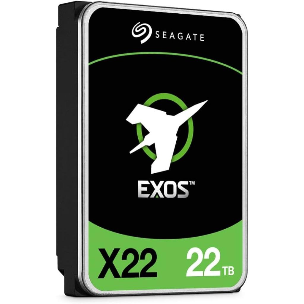 Seagate Exos X22 22TB 7200RPM SATA III 3.5-inch Helium-Sealed CMR Enterprise Hard Drive for NAS and Data Centers