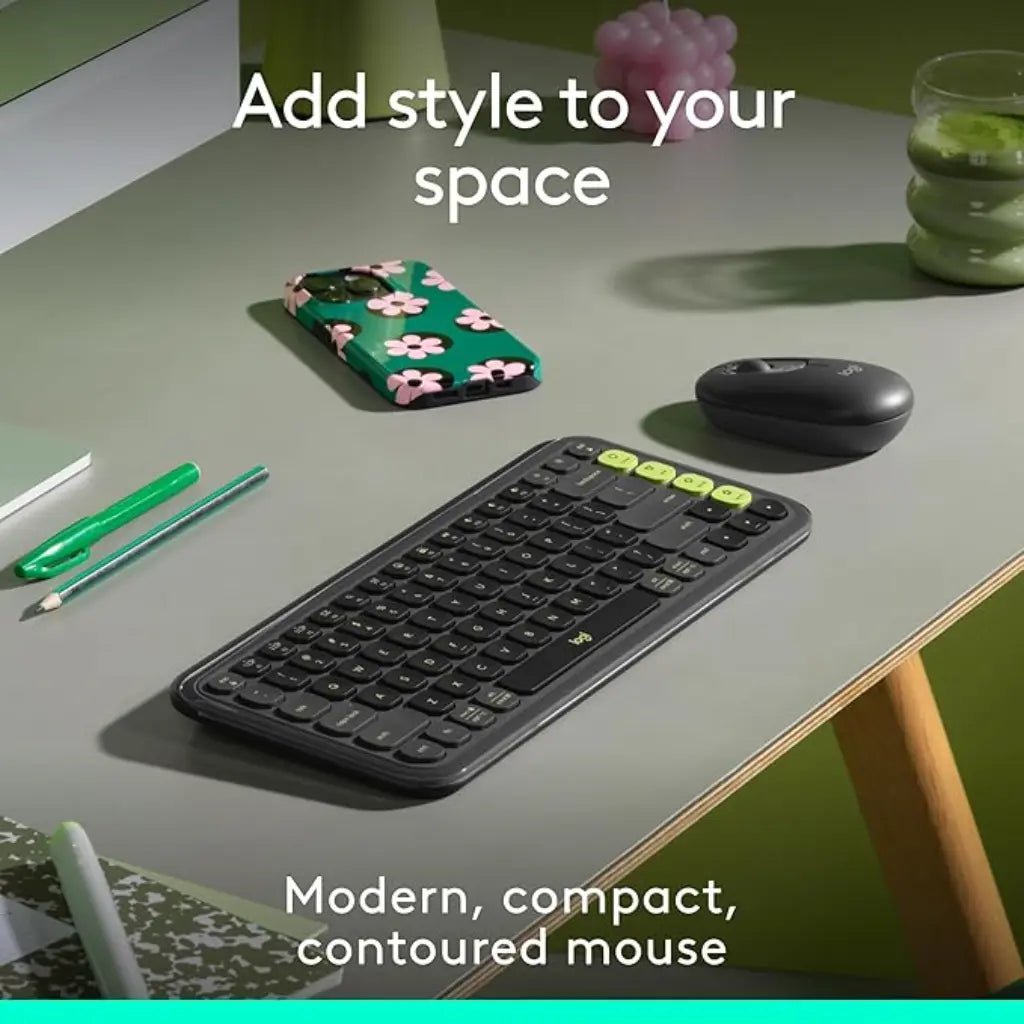 Logitech POP Multi-Device Bluetooth Wireless Mouse with Customizable Emoji Button - Graphite