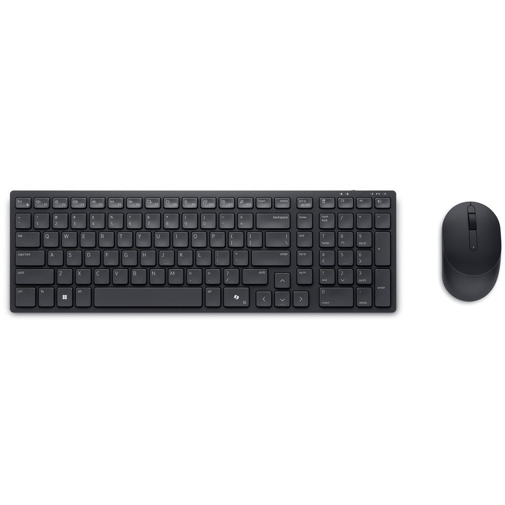 Dell Pro KM555 Wireless Compact Silent Keyboard and Mouse Combo - Ergonomic Productivity Set
