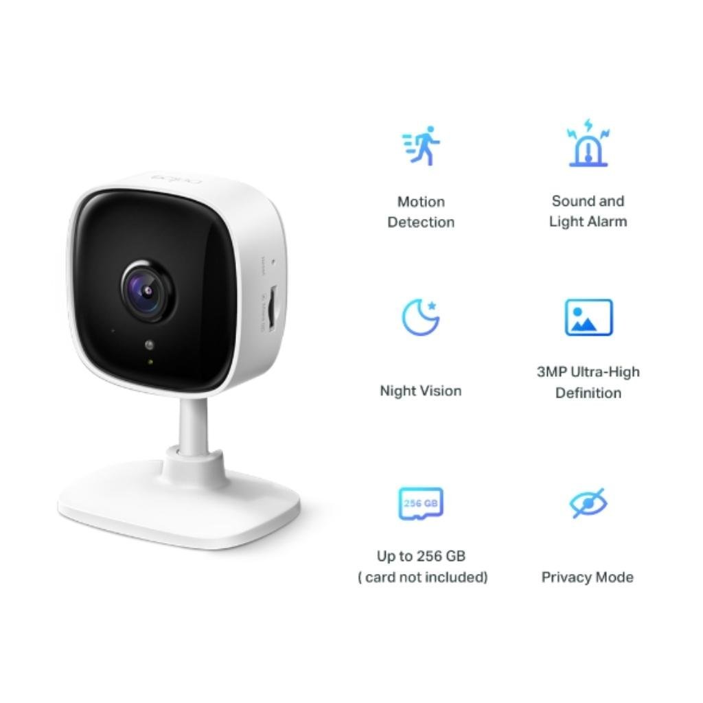 TP-Link Tapo C110 3MP Ultra HD Indoor Wi-Fi Security Camera with Night Vision