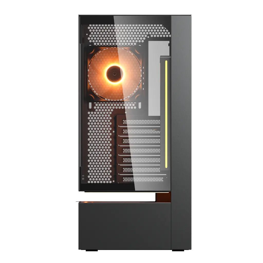 Cougar CFV235 Black ATX Mid-Tower Gaming PC Case with Tempered Glass and Central Floating Ventilation