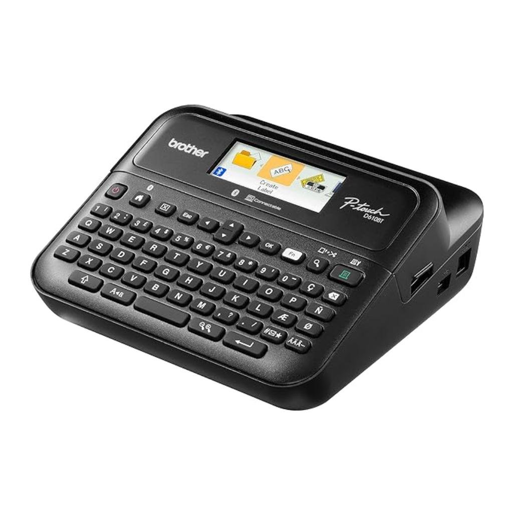 Brother PT-D610BT Professional Bluetooth and USB Label Printer with Auto Cutter and Full-Color LCD Display