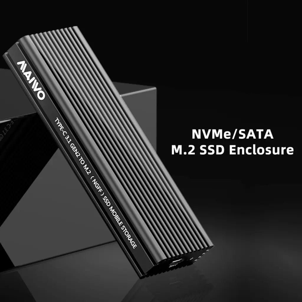 MAIWO K1687P2 USB 3.2 Gen2 Type-C 10Gbps Dual Protocol M.2 NVMe and SATA SSD Enclosure