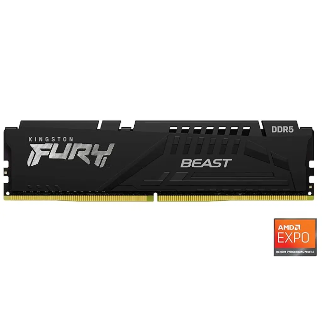 Kingston FURY Beast 16GB (1x16GB) DDR5 5200MHz CL36 UDIMM Desktop Gaming Memory Module