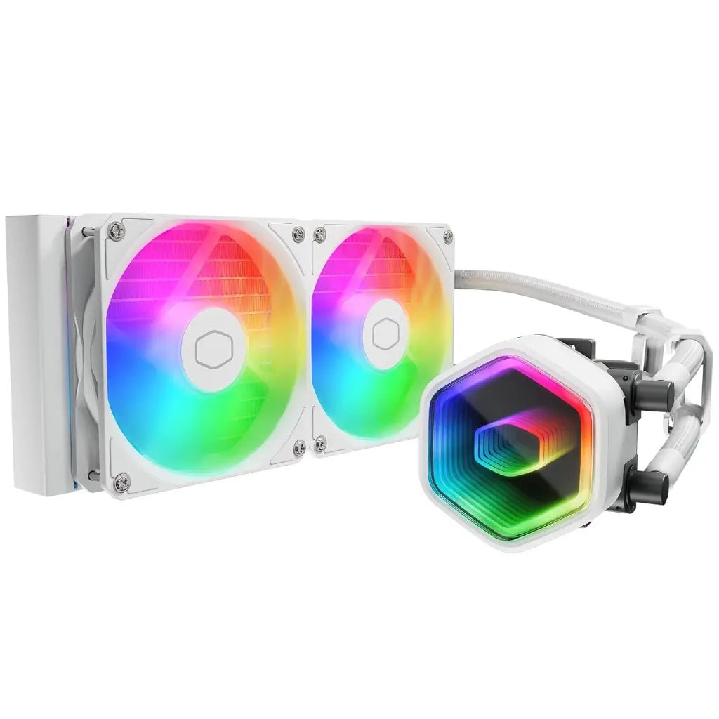 Cooler Master MasterLiquid 240L Core ARGB AIO Liquid CPU Cooler - White Edition