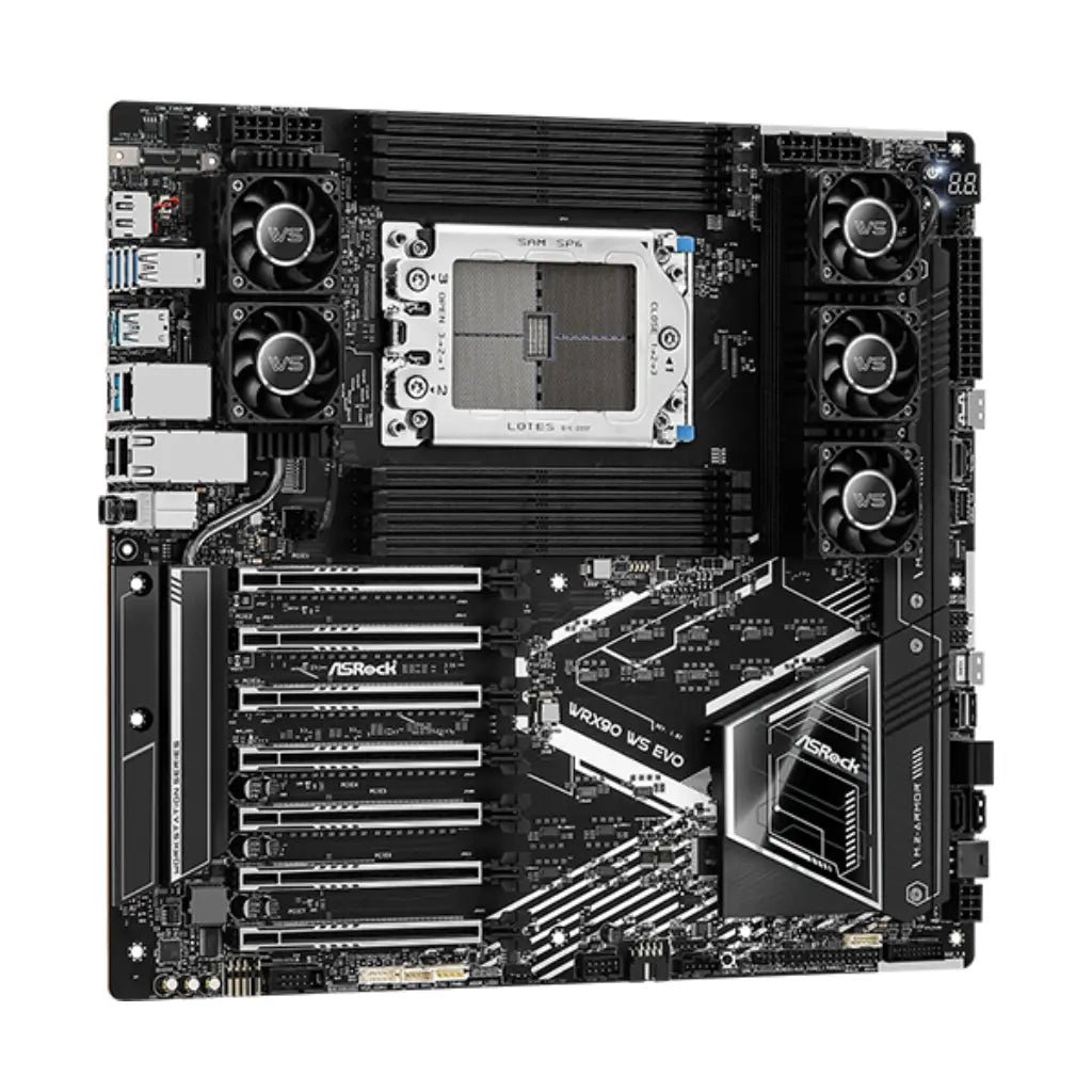 ASRock WRX90 WS EVO AMD Threadripper Pro WRX90 Chipset sTR5 EEB DDR5 ECC Workstation Motherboard