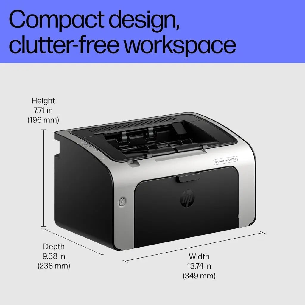 HP LaserJet Pro P1108 Plus Monochrome Laser Printer - 19 PPM Single Function