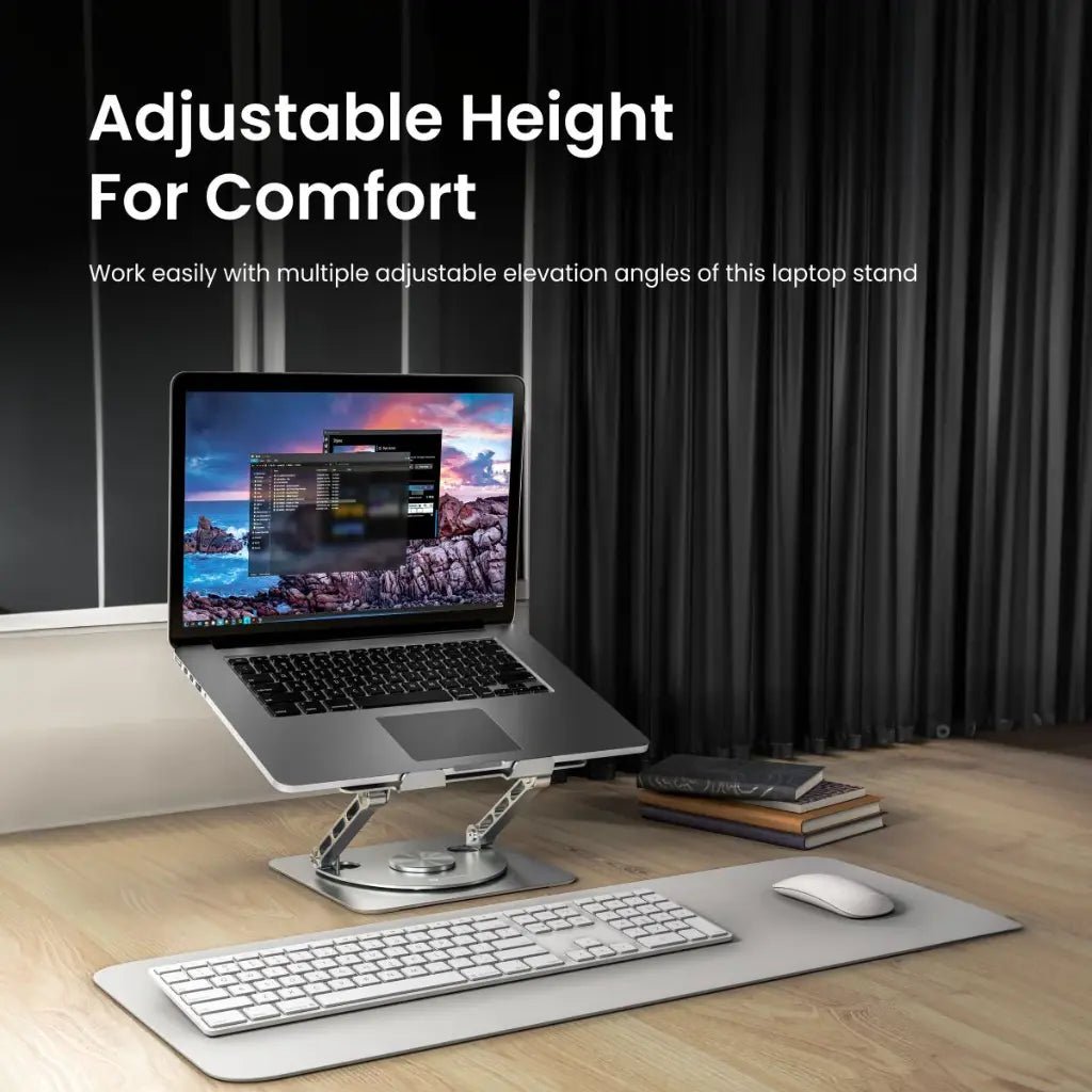 Portronics My Buddy Spinlight POR 2002 Adjustable Laptop Stand with Integrated 1200 RPM Cooling Fan