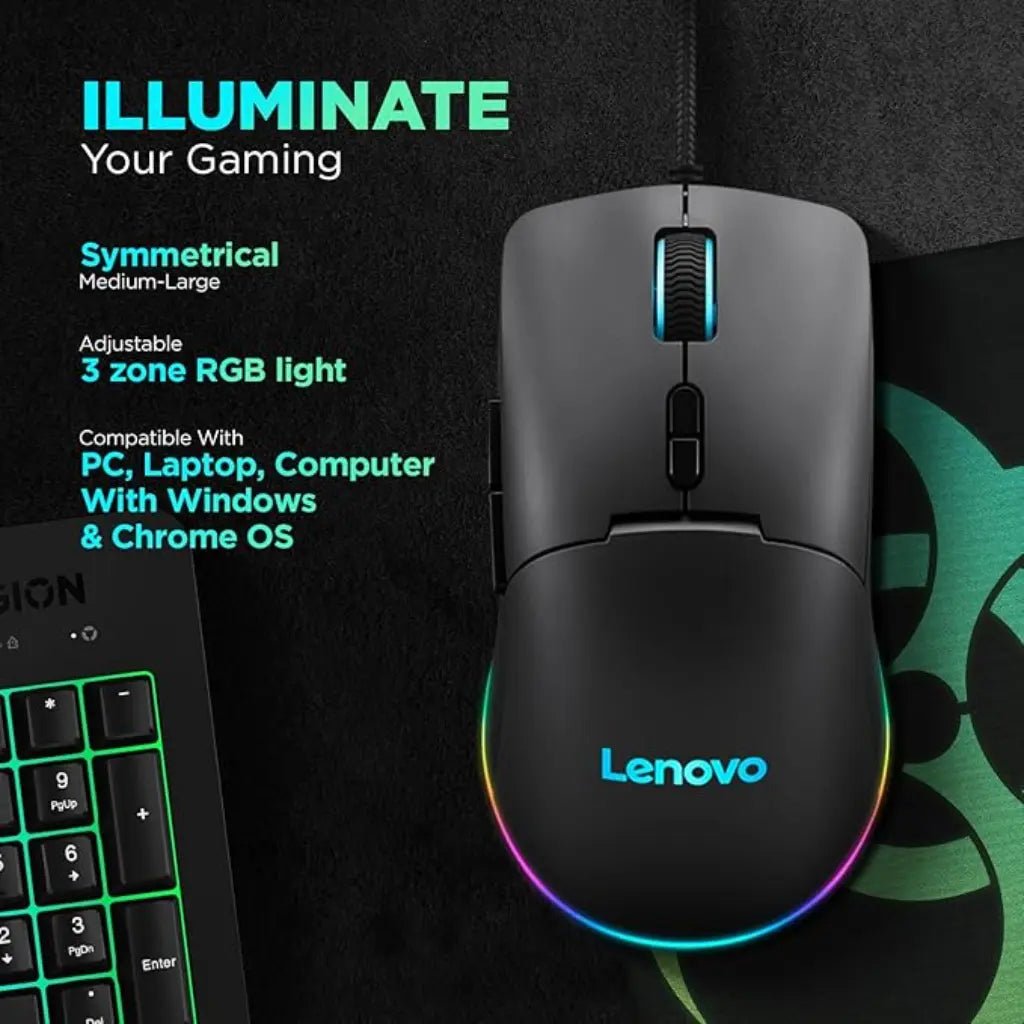 Lenovo M210 8000 DPI RGB Backlit Wired USB Gaming Mouse