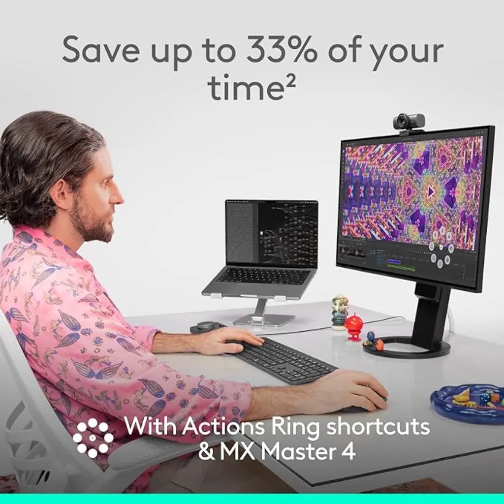 Logitech MX Master 4 Advanced Ergonomic Wireless Mouse with Haptic Feedback and MagSpeed Scroll Wheel