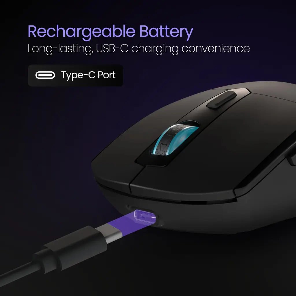 Portronics Toad One POR 1682 Wireless Dual Connectivity Ergonomic Mouse with Customizable RGB Lighting