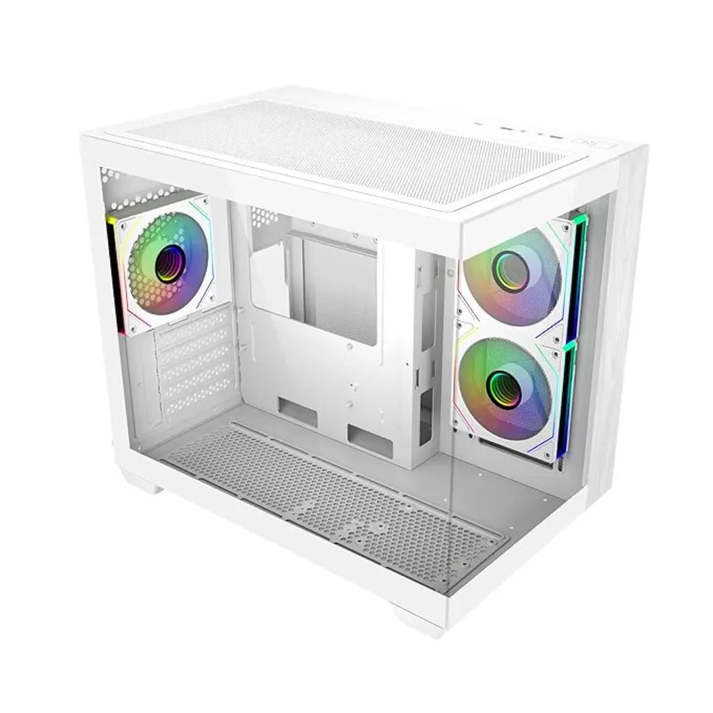 Cooler Master Elite 481 mATX Dual-Chamber PC Case with Natural Wood Front Panel