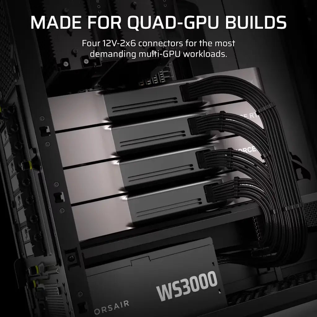 Corsair WS3000 3000W ATX 3.1 Fully Modular 80 Plus Platinum Workstation Power Supply