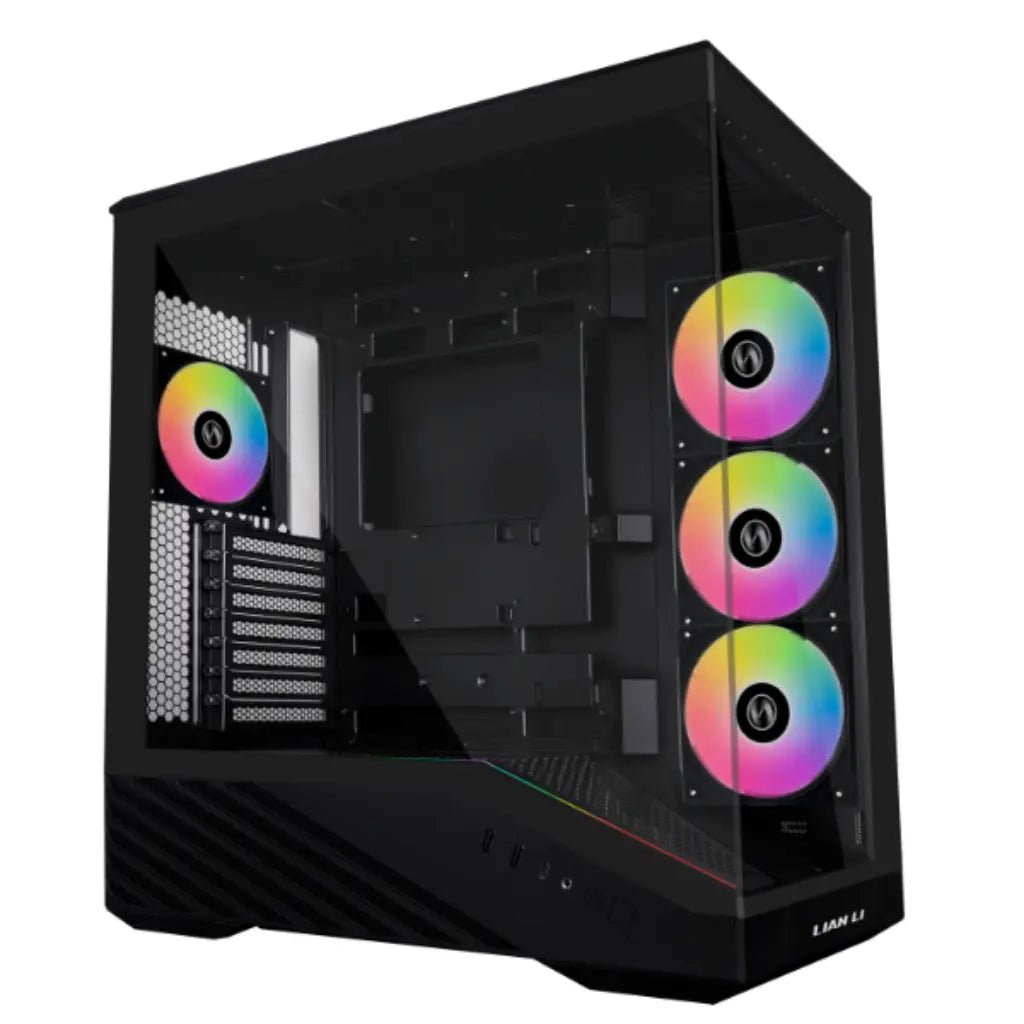 Lian Li Vector V100 Mid Tower Dual Tempered Glass PC Case with Back-Connect Support - Black