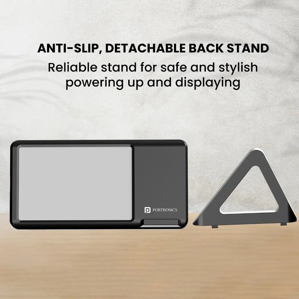 Portronics Freedom 5 (POR 2127) 15W Fast Wireless Charger with Integrated Photo Frame and Detachable Stand