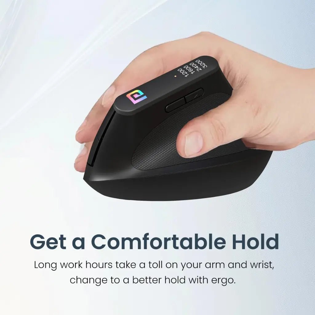 Portronics Toad Ergo POR 1808 Vertical Wireless Ergonomic Mouse with 1200 DPI Optical Sensor