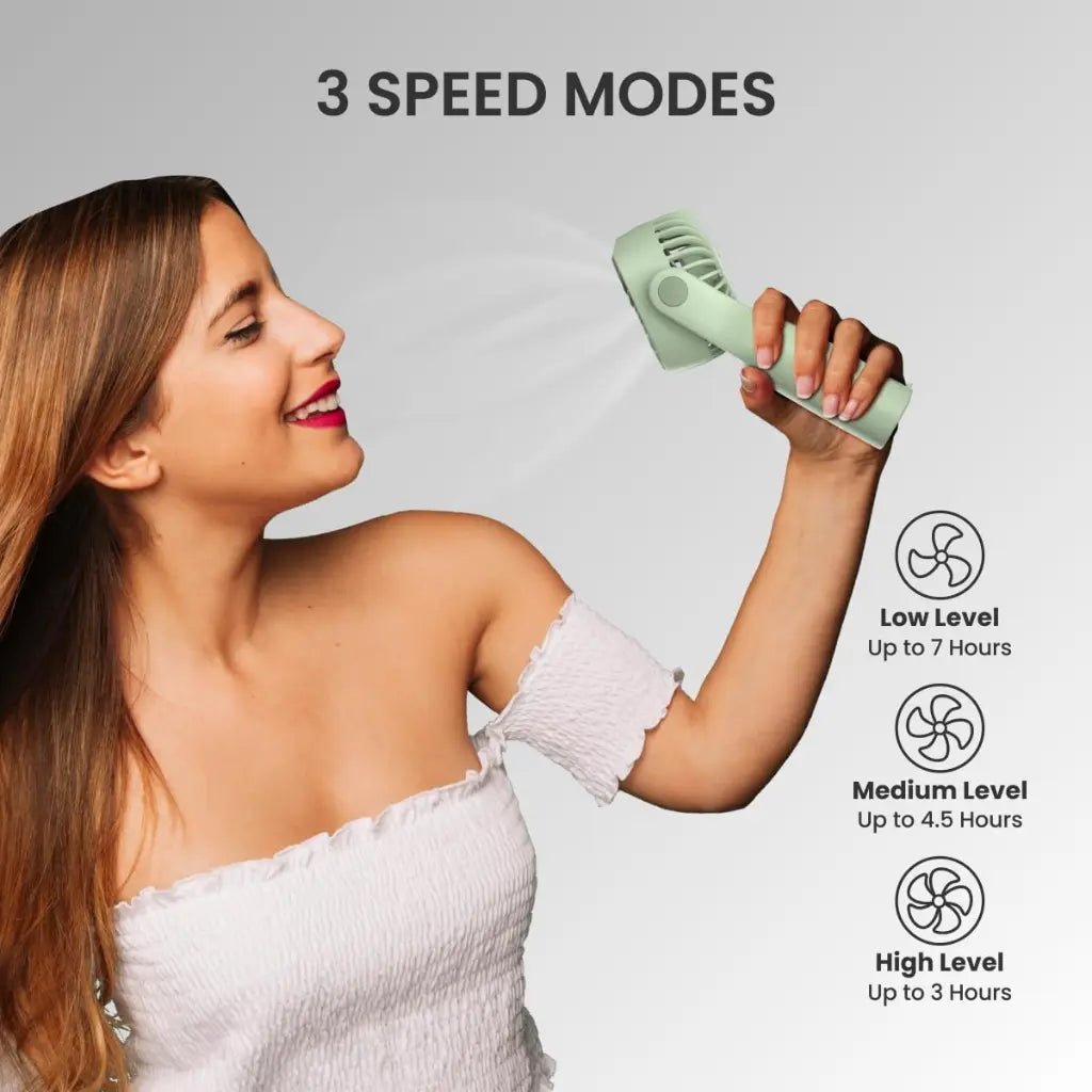Portronics Toofan Mini POR 1927 Portable Rechargeable Handheld Pocket Fan