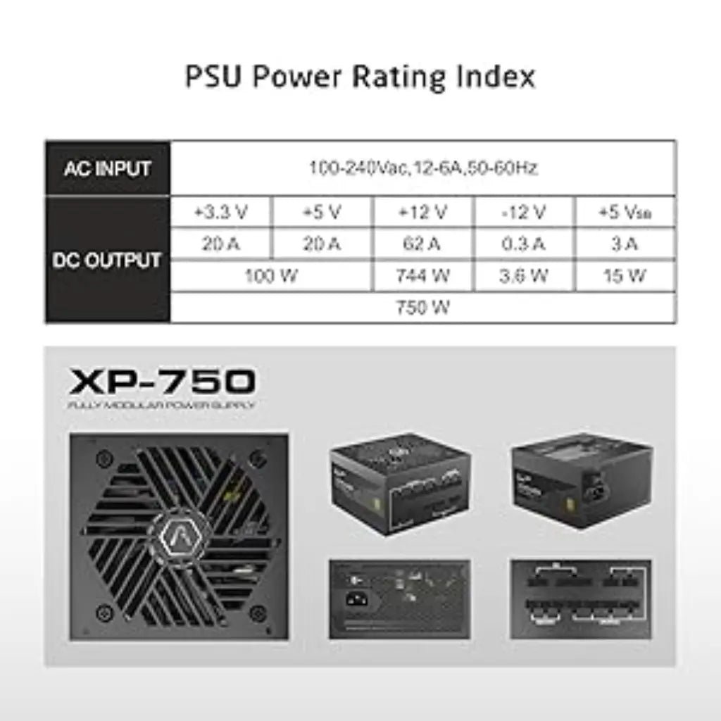Prolab Design XPower XP-750 750W ATX 3.1 80 Plus Gold Fully Modular Power Supply Unit