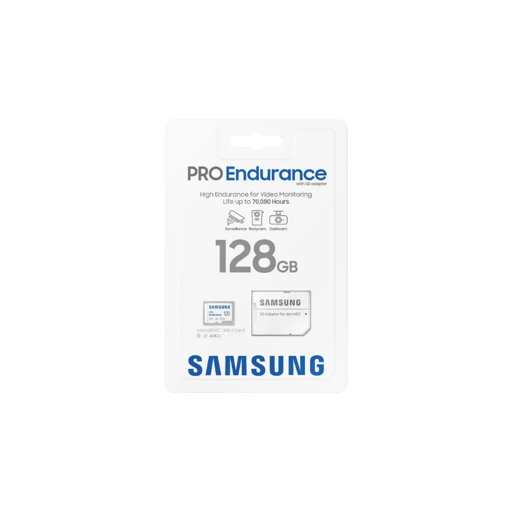 Samsung PRO Endurance 128GB microSDXC UHS-I Memory Card for Dash Cams and Security Cameras