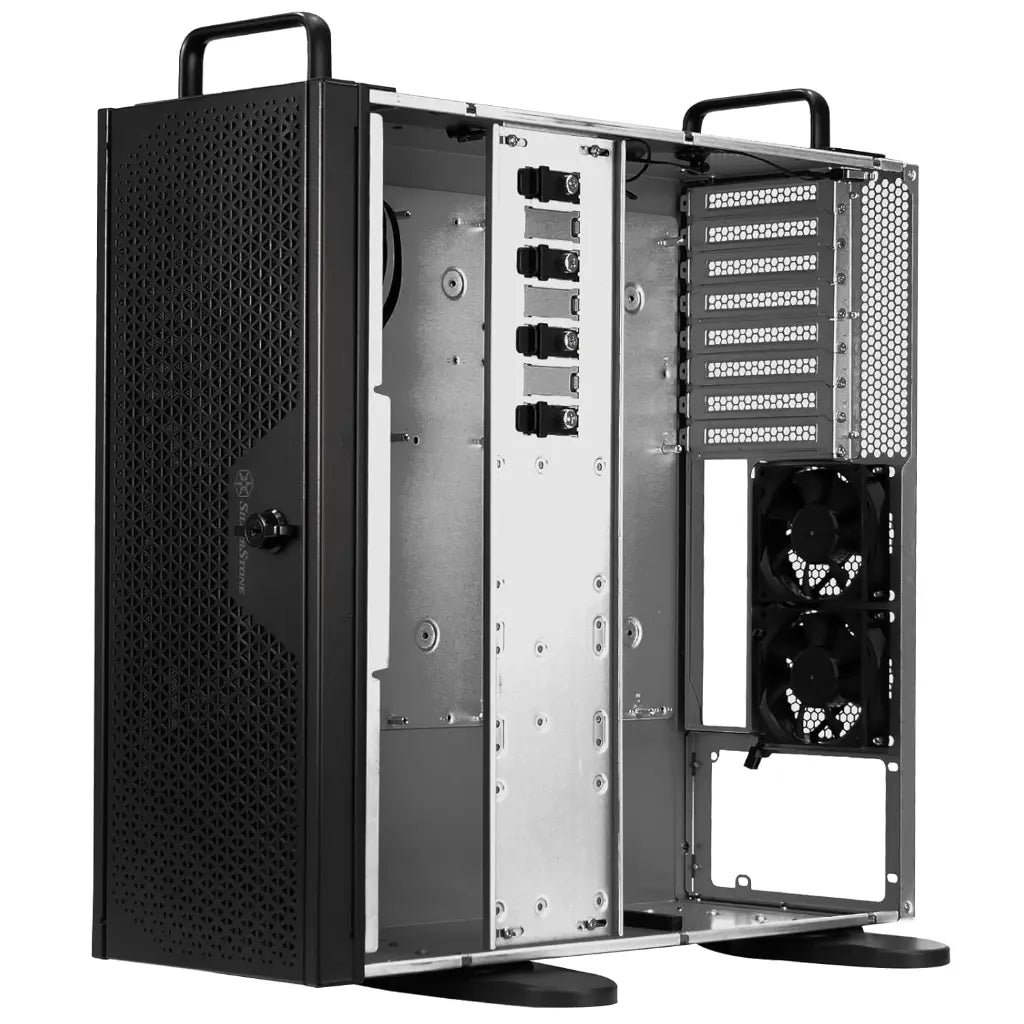 SilverStone RM44 4U Rackmount Server Chassis with 360mm Liquid Cooling Support and Included Rail Kit